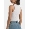 thumbnail image 5 of 3-pack White Women Tank Tops Summer Sleeveless Basic Cami Top Shirt Slim Racerback Blouses, 5 of 7