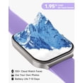 thumbnail image 4 of TOOBUR Smart Watch for Women Men, 1.95'' Fitness Tracker, Answer/Make Calls, Smartwatch Compatible Android iOS, IP68 Waterproof, Lilac, 4 of 7