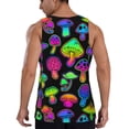 thumbnail image 3 of Gaeub Bright Mushrooms Men's Athletic Tank Top, Workout Sleeveless Shirts, Running Tank Tops for Gym, Running, Training - X-Large, 3 of 9