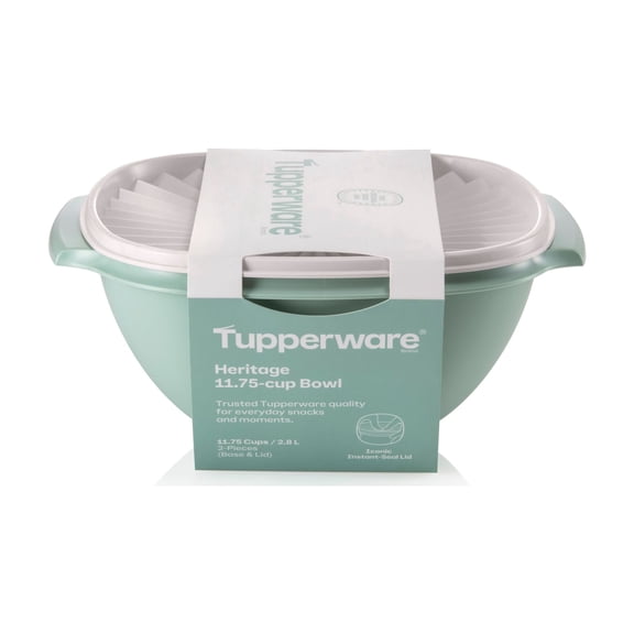 Tupperware Heritage 11.75-Cup Food Storage Bowl with Lid, Green