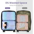 thumbnail image 5 of Compression Packing Cubes for Travel Women - Travel Bags Luggage Organizers Travel Essentials Compression Cubes for Travel Carry on Suitcases,Blue Purple Gradient, 5 of 9