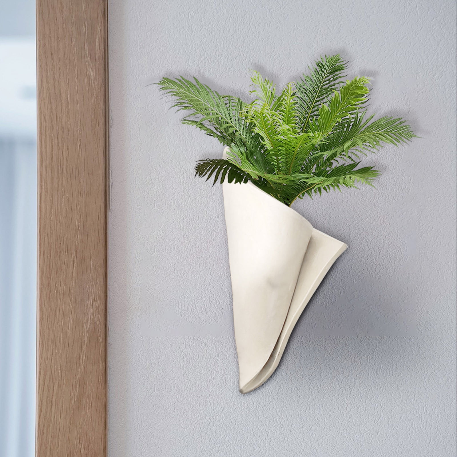 Jubipavy Flower Vase Vases for Decor Vases for Flowers Resin Napkin-Shaped Wall Hanging Planter Vase For Indoor Outdoor Decor
