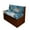 Blue Gold Marble, variant on FOR U DESIGNS Wood Pattern 2 Pcs RV Dinette Cushion Covers Anti-Slip Camper Cushion Slipcover Stretch 2 Seat Sofa Chair Cover 1 Backrest Covers and 1 Bench Covers