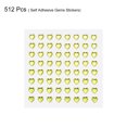 thumbnail image 3 of Uxcell 512 Pcs Heart Rhinestone 6mm Self Adhesive Gems Stickers Jewelry Stickers for Arts & Crafts, DIY Light Yellow, 3 of 6