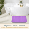 thumbnail image 2 of ComfiTime Memory Foam Bathroom Rug, Non-Slip Bath Mats for Bathroom Floor, Soft & Ultra Absorbent Shower Mat, Quick Dry Machine-Washable Bathmat for Shower & Tubs, 17 x 24, Lavender, 2 of 9