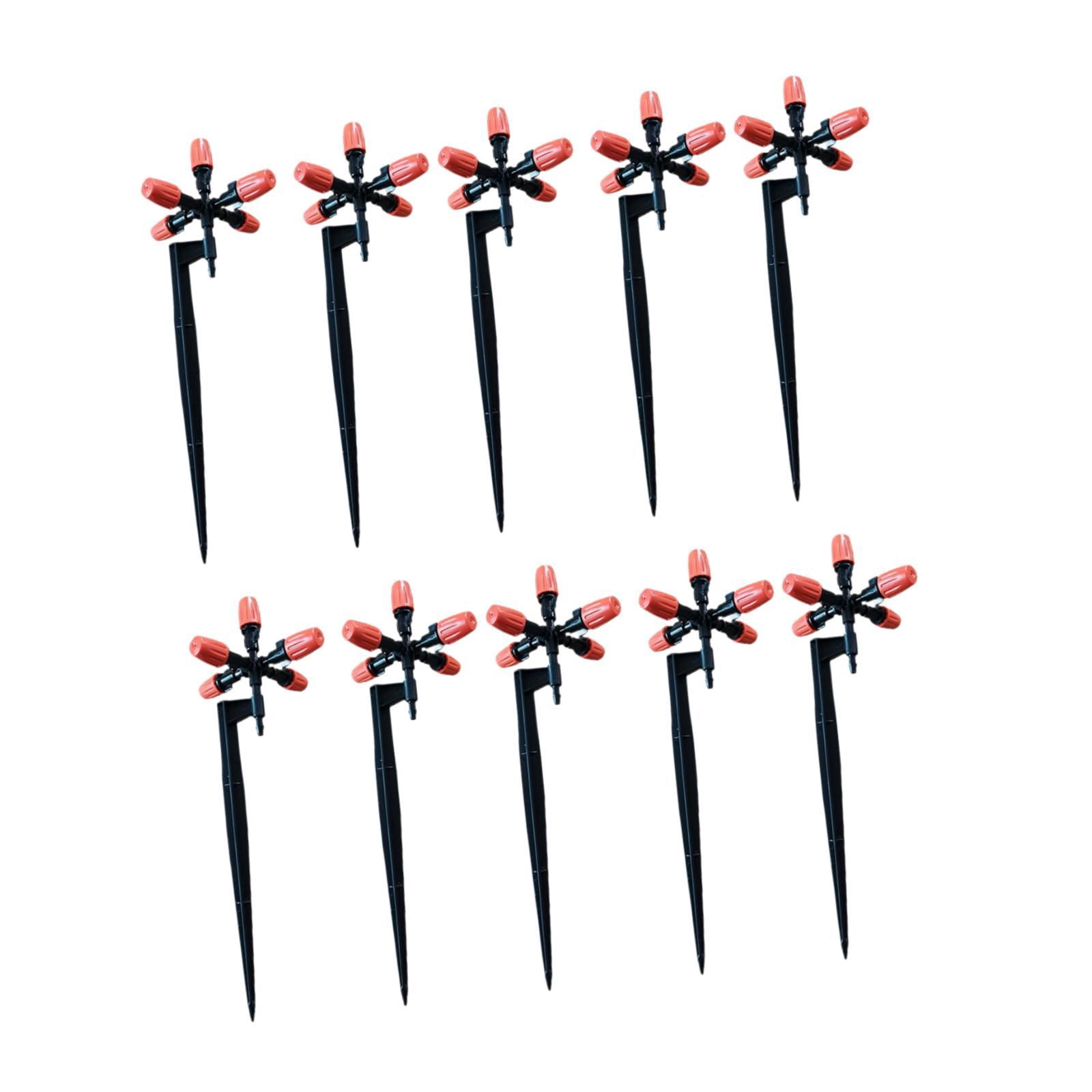 Garden Sprinkler Adjustable Irrigation Dripper Rotating Nozzle ABS Material for Lawn Flower Beds