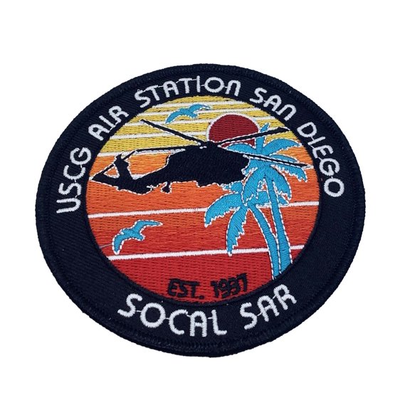 USCG Air Station San Diego Patch – With Hook and Loop