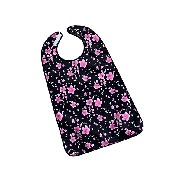 TELOLY 2026 New Adult Bibs for Eating Waterproof Full Protection for Elderly Women and Men Black 75 X 50Cm