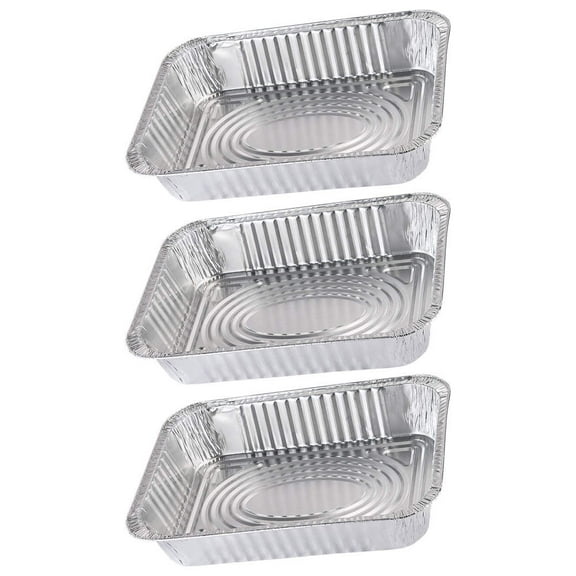 PTOOTP Disposable Roaster Pans 3 Pack Aluminum Foil Pans for Cooking BBQ and Oven Use