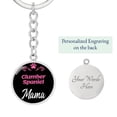thumbnail image 2 of Dog Mom Keyring Clumber Spaniel Mama Circle Keychain Stainless Steel or 18k Gold, 2 of 7