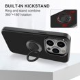 thumbnail image 4 of case for iPhone 14 Pro Case with Ring Holder Magnetic Kickstand, Slim Thin TPU [Soft Microfiber Lining] Anti-Scratch Matte Full-Body Shockproof Protective Phone Case for iPhone 14 Pro Black, 4 of 12