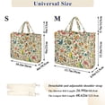 thumbnail image 2 of FORMRS Womens Corduroy Tote Bag Crossbody Shoulder Handbag with Pocket, Beige Cartoon Animals, 2 of 7