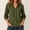 Army Green women casual blouse for fall a1, variant on Yrmaups Loose Fit 3/4 Sleeve Button Down Blouse for Women, Casual Cotton Linen Collared Top, Soft Breathable Tee for Fall Winter Office Daily Wear, Navy S