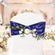 thumbnail image 5 of Cinta elástica flotante para decoración de sillas con lazo de 35 x 15 cm | Decoración para fiestas | Bodas y eventos navideños | Tela suave | Idea de regalo | Complemento versátil para asientos, 5 of 6
