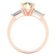 thumbnail image 4 of Three-Stone Engagement Ring for Women - 2ct Natural Morganite in 18K Rose Gold Promise Ring, 4 of 6