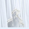 thumbnail image 2 of 3pcs Solid Color Finished Window Drapes Valance 51x24 Bedroom Home Decor Triangle Drapery Window Screening Kitchen Short Curtain, 2 of 4