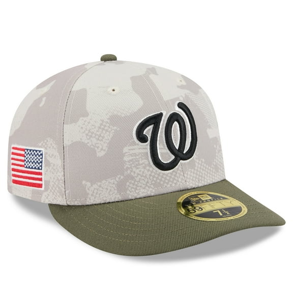 Men's New Era Light Beige/Olive Washington Nationals 2025 Armed Forces Day Low Profile 59FIFTY Fitted Hat