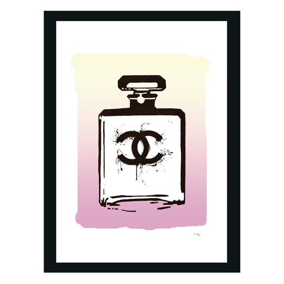 Designer Fashion Glam Perfume Bottle - Framed Print