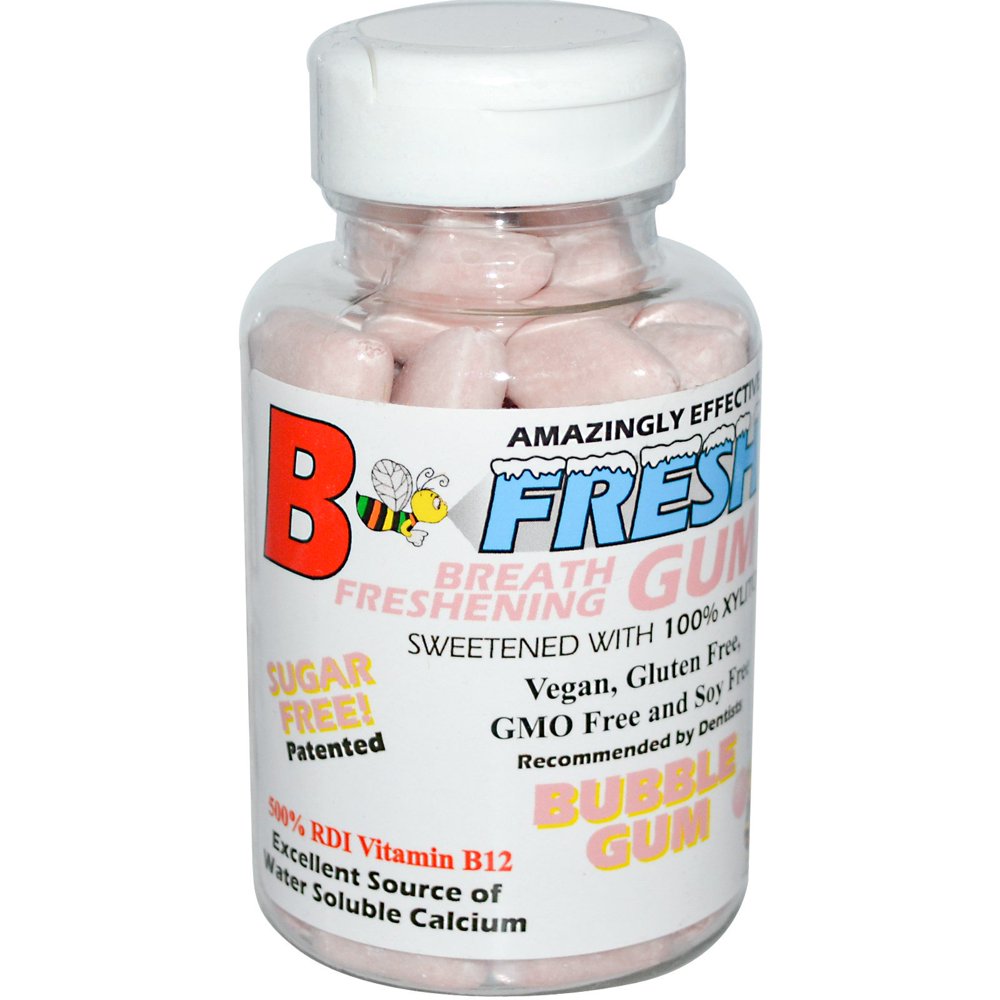 BFresh Breath Freshening Gum, Bubble Gum, 50 Pieces