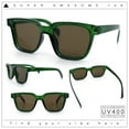 thumbnail image 2 of Retro Concave Curved Hipster Horn Rim Plastic Sunglasses Green - Brown, 2 of 8