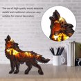 thumbnail image 2 of Muyoka Escultura animal de madera retro del recorte animal del bosque de madera hueco 3D con la decoración de la oficina en casa de la luz del LED Muyoka Hogar, 2 of 6