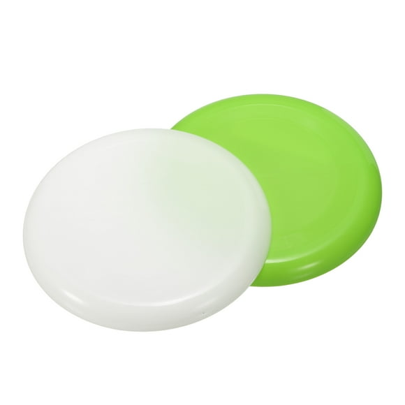 Uxcell Disque Volant en Plastique Disque Volant Circulaire pour Entraînement Sportif en Plein Air Jeu sur Pelouse Blanc/vert