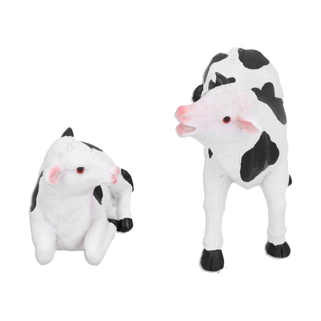 Estatuilla de Vacas en Miniatura Escultura de Animal de Resina Decoración de Bonsái para Jardín 2 uds ANGGREK Otros