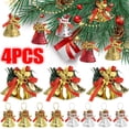 thumbnail image 2 of 4 campanas navideñas colgantes para árbol de Navidad, campanas doradas para decoración del hogar, adornos para fiestas de Navidad y Año Nuevo, 2 of 5