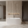 thumbnail image 2 of Melody 60 Inch Freestanding Bathtub in White with Polished Chrome Trim and Floor Mounted Faucet in Matte Black, 2 of 8