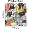 thumbnail image 3 of Cat Shower Curtain for Bathroom Cute Cat Shower Curtain with 12 Hooks Kitten Animal Decorative Polyester Bath Curtain Cat Decor Gift for Cat Lovers Kids and Girls Machine Washable 72"W X 72"H, 3 of 6