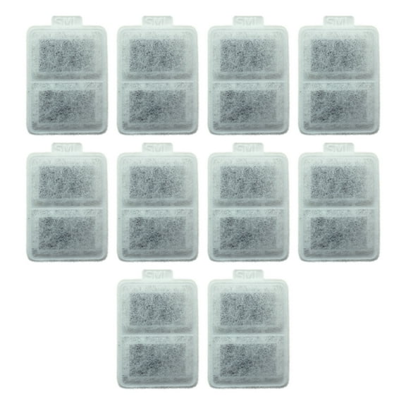PET STANDARD Replacement Small Water Filter Compatible With Whisker City® Automatic Pet Fountain, Pack of 10