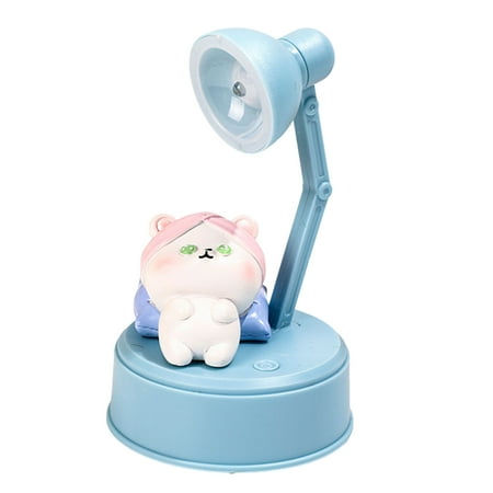 

Hloma Cartoon Night Light Adorable Appearance Battery Operated Soft Lighting Eye Protection Flicker-Free Decorative Resin Baby Girl LED Night Lamp Desktop Decoration Home Supplies