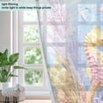 thumbnail image 3 of 2 Panels Set Blackout Curtains Thermal Insulated Sun Protection Room Darkening Drapes for Bedroom Cute Seahorse Pattern, 3 of 6
