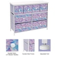 thumbnail image 3 of Sorbus Fabric Dresser for Kids Bedroom - Chest of 8 Drawers, Storage Tower, Clothing Organizer, for Closet, for Playroom, for Nursery, Steel Frame, Fabric Bins - Knob Handle (Tie-dye Purple), 3 of 7