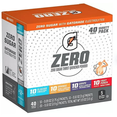 Gatorade G Zero Powder Variety Pack 40 pk.