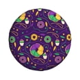 thumbnail image 2 of Bingfone Mardi Gras And Donuts Spare Tire Cover Weatherproof Universal Wheel Protectors For Rv Camper Travel Trailer Suv Truck 17 Inch, 2 of 9