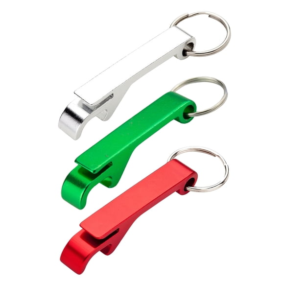 3 pieces of colored beer bottle opener, advanced metal key chain bottle opener, beverage bottle opener.combination:mixstyle1;