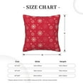 thumbnail image 4 of Square Throw Pillow Covers with Core, Red Christmas Snowflakes Pillows for Sofa Beds, 18"x18", 4 of 9