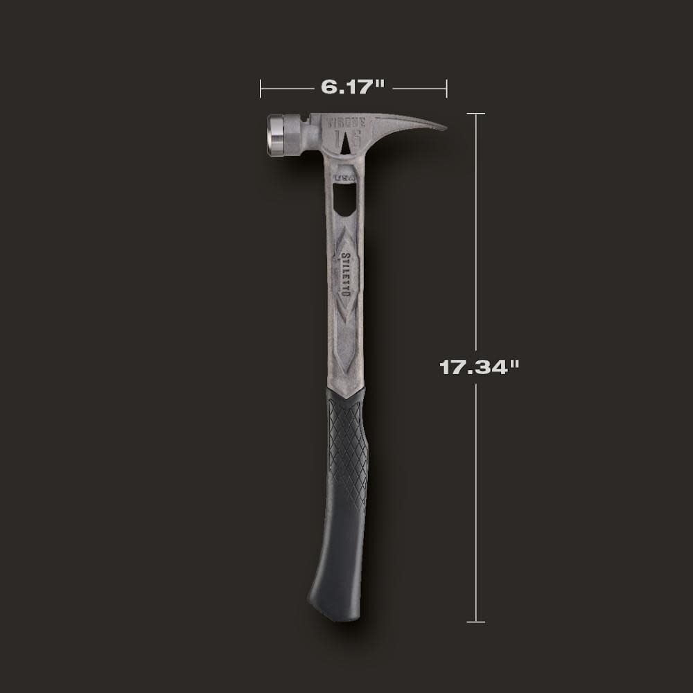 Stiletto TIB15SC 15-oz TIBONE Titanium Hammer Smooth Face with Curved Handle