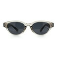 thumbnail image 3 of Polarized Cat Eye Thick Horn Rim Retro Hipster Vintage Vibe Sunglasses Grey Tortoise - Black, 3 of 8