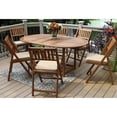 thumbnail image 4 of Outdoor Interiors 7 Pc Fold & Store Eucalyptus Hardwood Outdoor Dining Set, 4 of 10