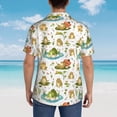 thumbnail image 4 of Fuzoiu Cute Frog Print Hawaiian Shirt for Men, Summer Beach Casual Short Sleeve Button Down Shirts, Men’s Beach Summer Shirts with Pocket,X-Large, 4 of 7