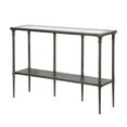 thumbnail image 6 of Evelyn&Zoe Modern Console Table with Glass Top and Shelf, 6 of 10