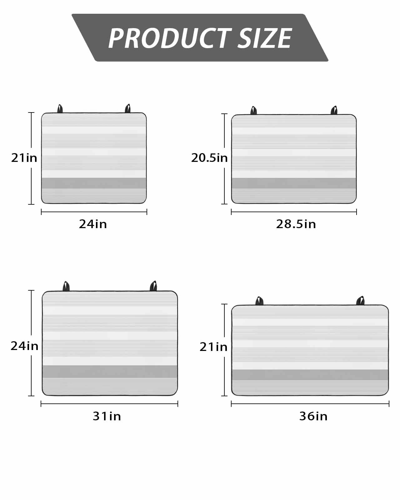 Stove Top Covers for Electric Stove, Grey Stripe Glass Stovetop Cover Protector, Modern Abstract Monochrome Geometric Induction Cooktop Protector Oven Mat for Kitchen Countertop 24"x21"