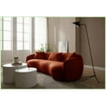 thumbnail image 6 of Mid Century Modern Boucle Curved Sofa, 93.6”L Orange Couch for Bedroom Office Apartment, 6 of 10