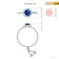 thumbnail image 4 of ANGARA Natural Round Sapphire Bolo Ring with Diamond Halo in 14K White Gold for Women (Size-5mm) | September Birthstone, Birthday, Anniversary, Jewelry Gift for Women | Natural Blue Sapphire Ring, 4 of 8