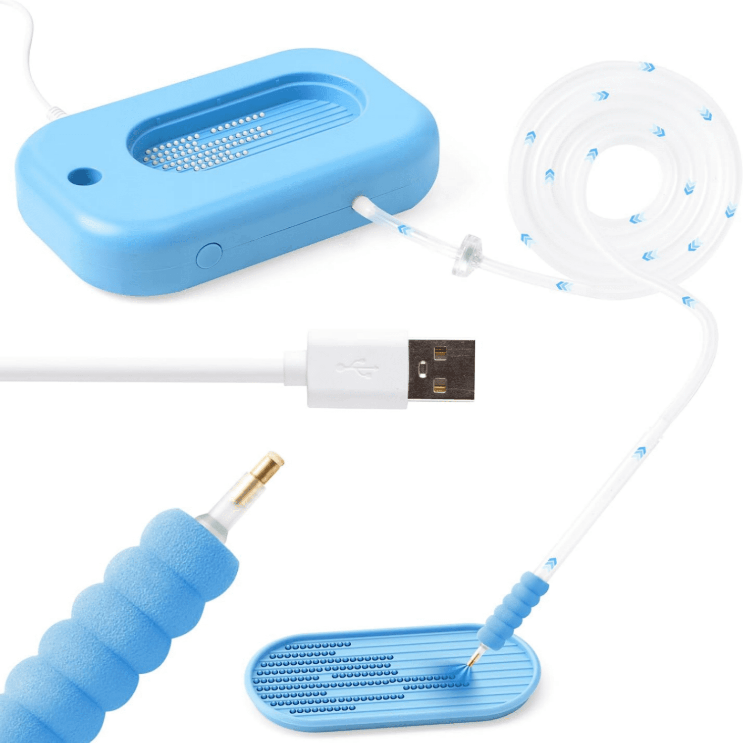 MALLMALL6 Electric Diamond Art Pens Tools Usb Powered Diamond Suction Device For Craft，Not Included Batterys and Plug,Blue