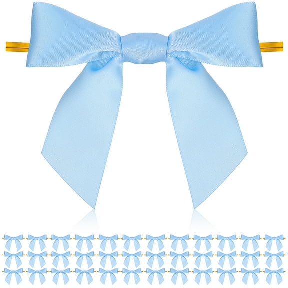 WHAMVOX 50pcs Decorating Bows Small Bows Treat Bags Wrapping Bows Decorative Sealing Bows