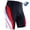 Black Red, variant on Men's Bike Shorts Bicycle Biker Pants with Padding UPF Cycling Riding Shorts Red M