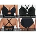 thumbnail image 3 of RELLECIGA Women's Push Up Twist Front One Piece Cutout Swimsuit Bathing Suits, 3 of 9